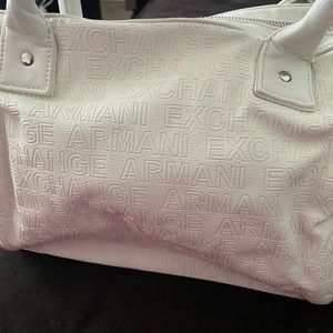 Armani exchange white purse